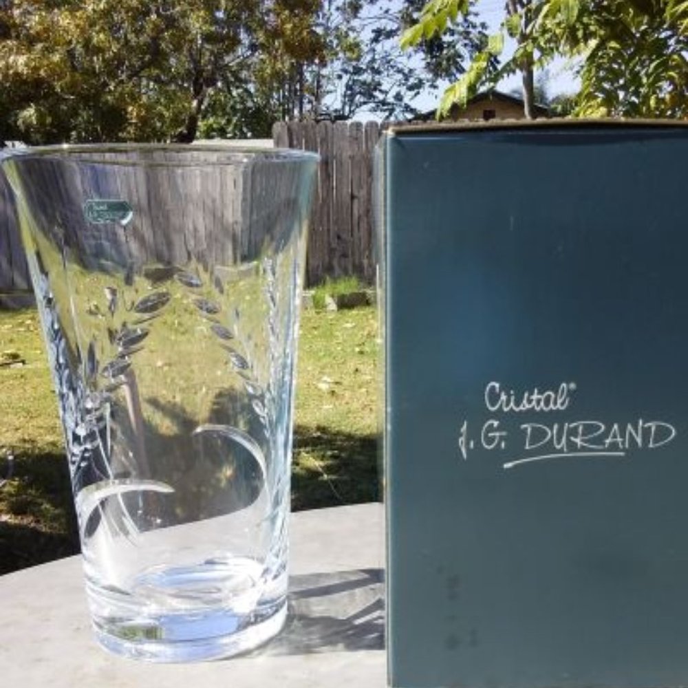 Leaded Crystal Vase by J.G. Durand